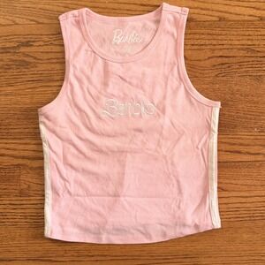 Women's Barbie The Movie Pink Crop Tank Shirt Size Small